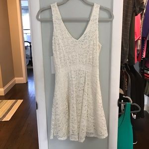 Short ivory lace dress